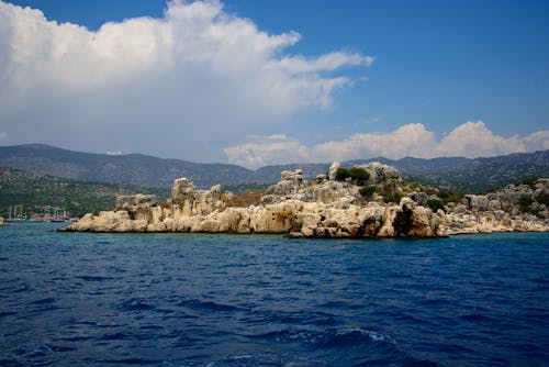 Free stock photo of blue, clouds, rocks