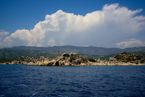 Free stock photo of blue, clouds, rocks