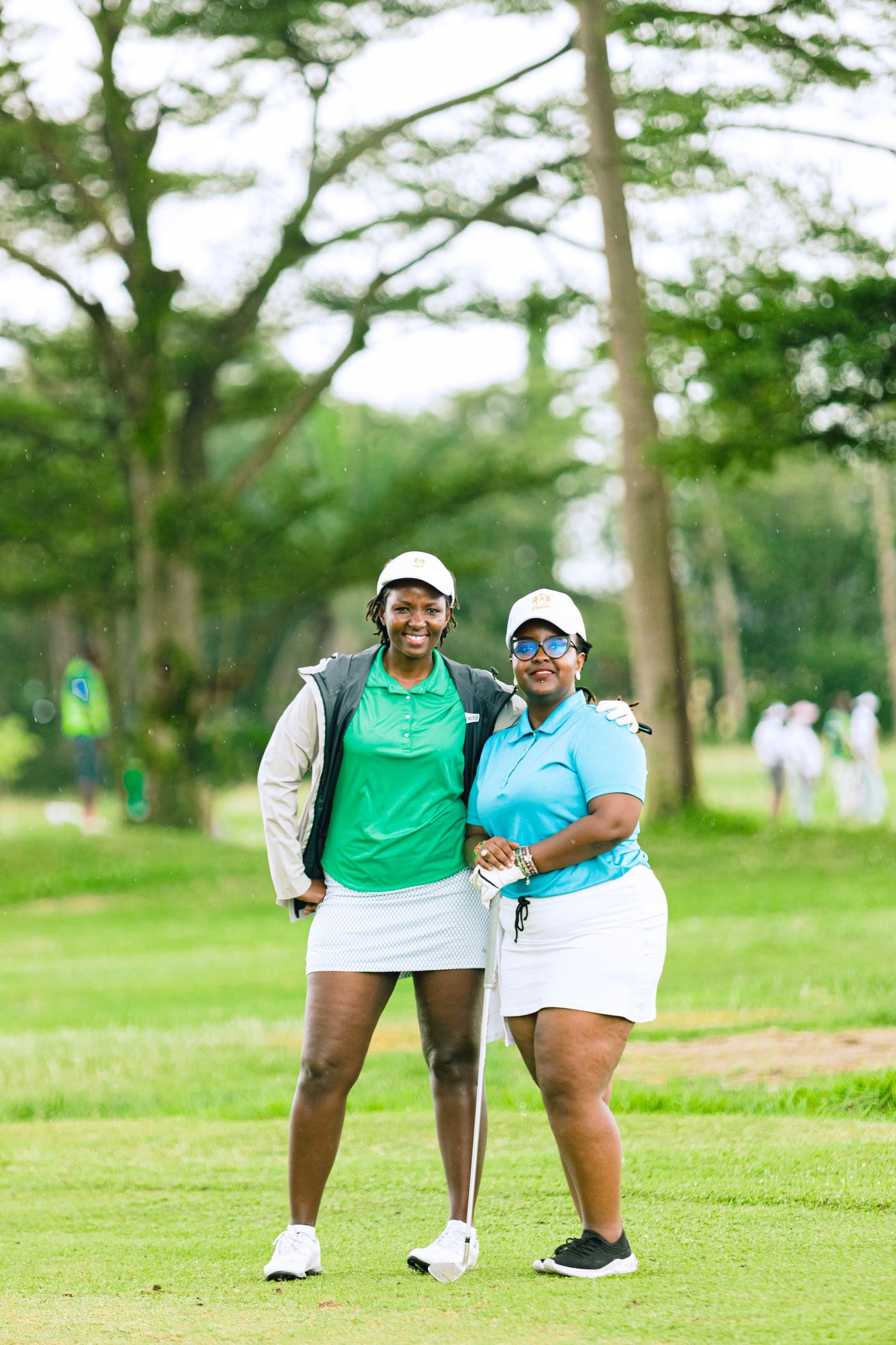 Women golfers on the course