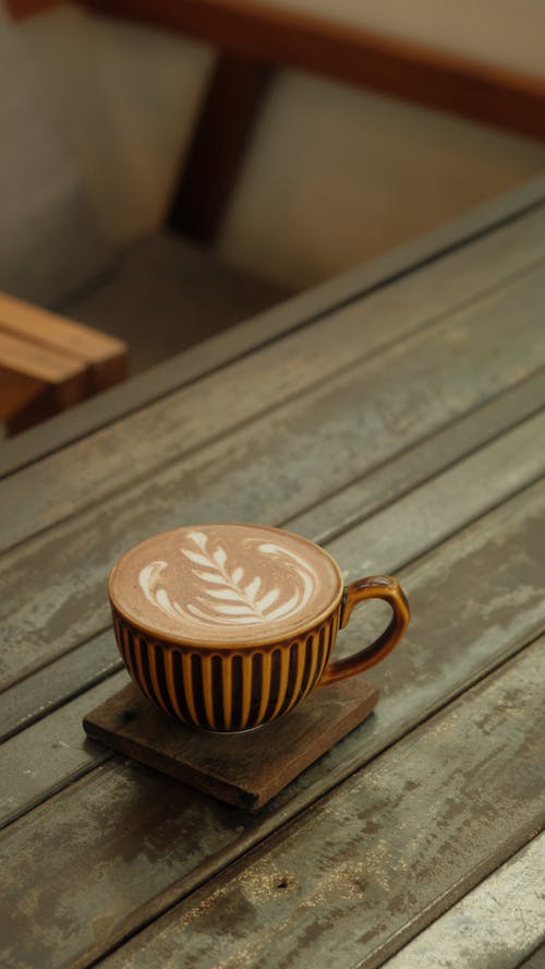 Free Cafe Latte  Stock Photo