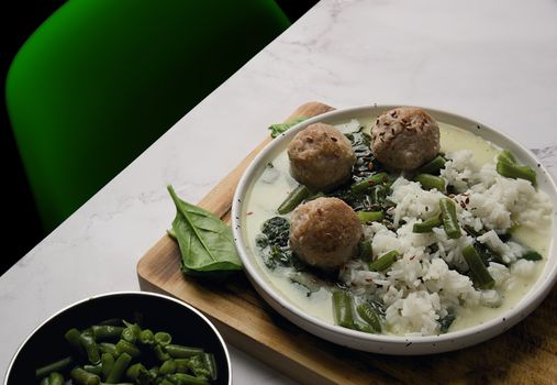 Dinner — Turkey Meatballs & Rice