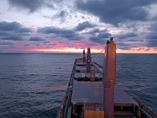 sunset on vessel, Black Sea