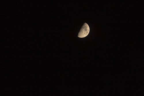 Free stock photo of cresecent moon, dark sky, moon