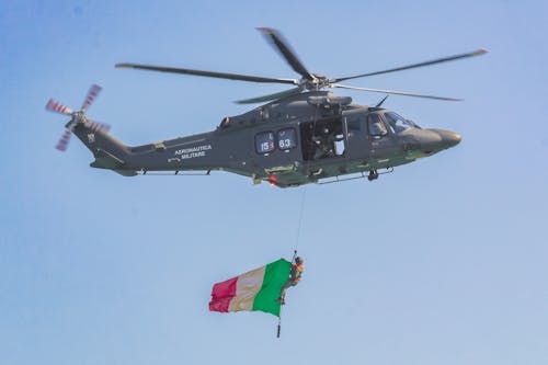 Free stock photo of air force, flag of italy, helicopter