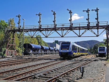 Free stock photo of mountains, rocks, industry, train