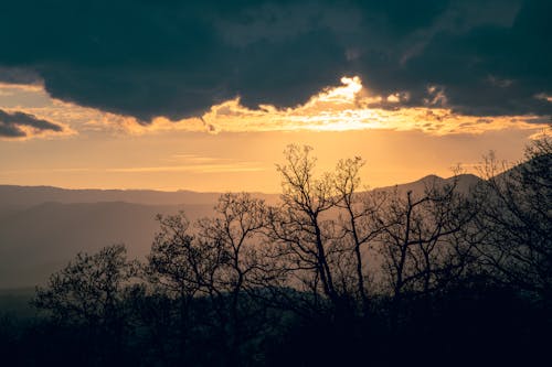 太陽, 山, 日落 的 免費圖庫相片