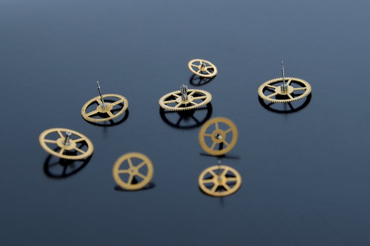 Gold-colored Watch Cogs