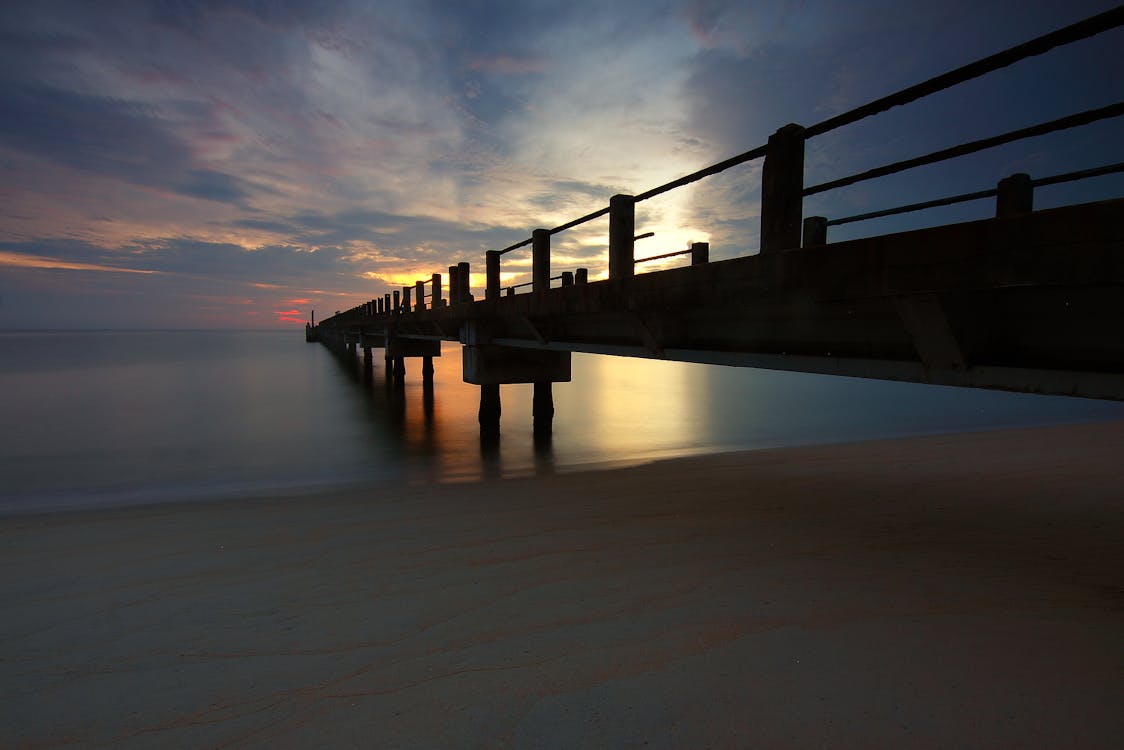 Foto Del Dock Durante L'alba