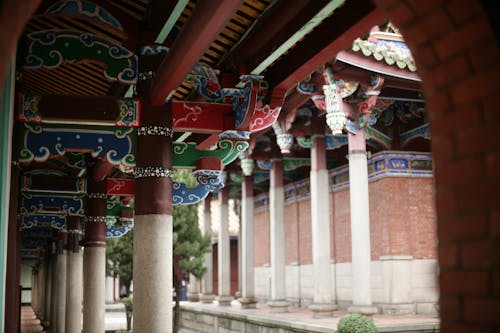 Foto profissional grátis de arquitetura chinesa, colunas, espiritualidade