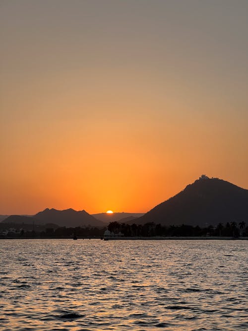 Δωρεάν στοκ φωτογραφιών με udaipur, δύση του ηλίου, θάλασσα