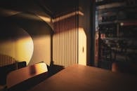 Empty Table near Wall in Cafe