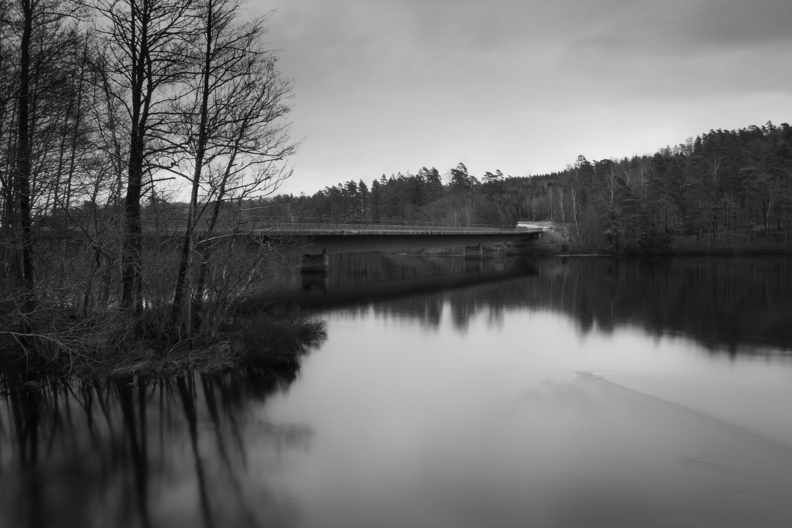 Falkenberg heeft een brug van 1756 en zalm in de rivier