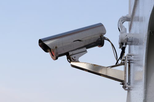 Free Silver Security Camera Stock Photo