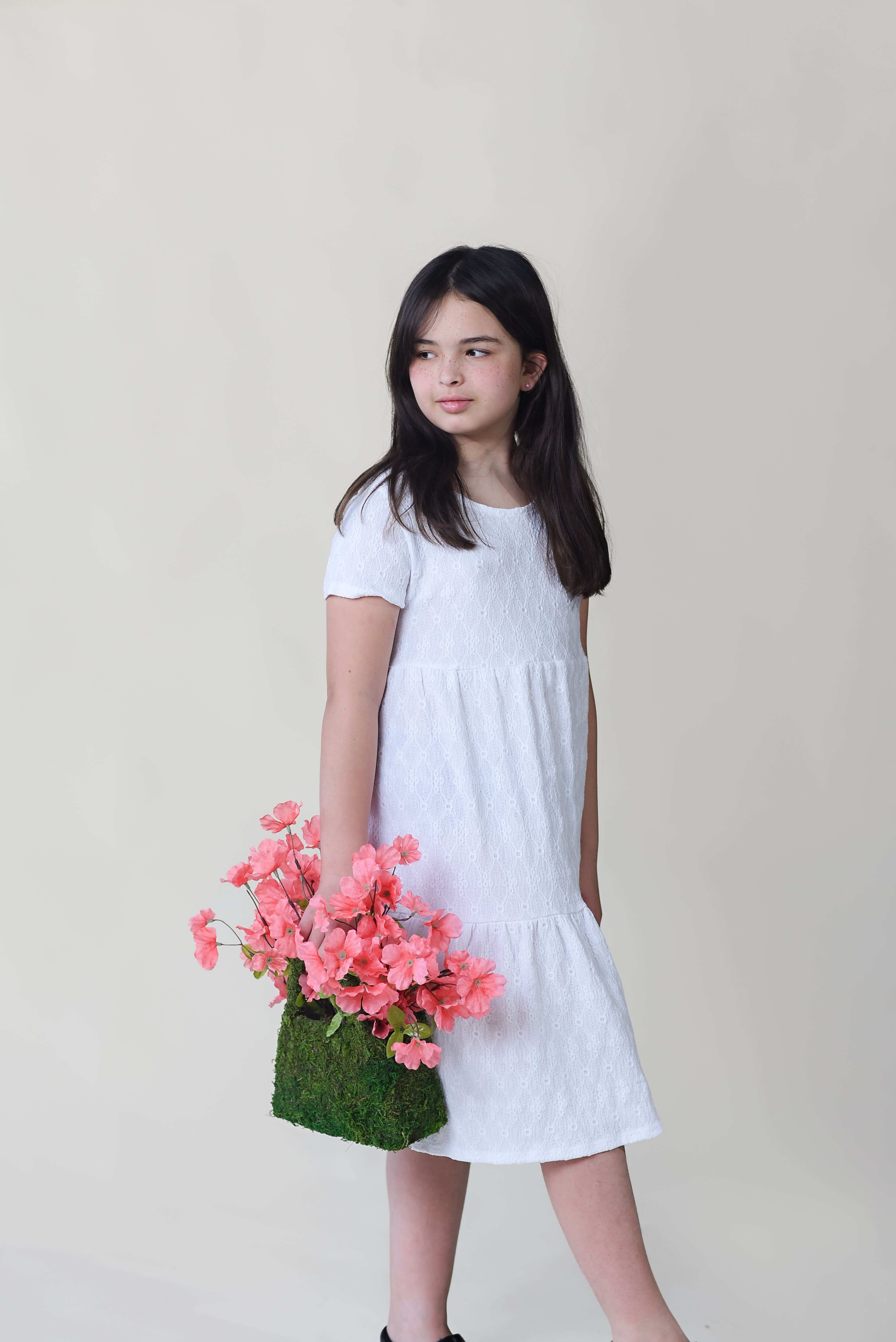 Portrait of a Girl in a White Dress · Free Stock Photo