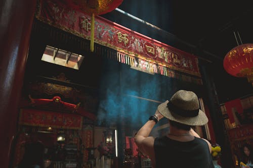 中國人, 女士, 寺廟 的 免费素材图片