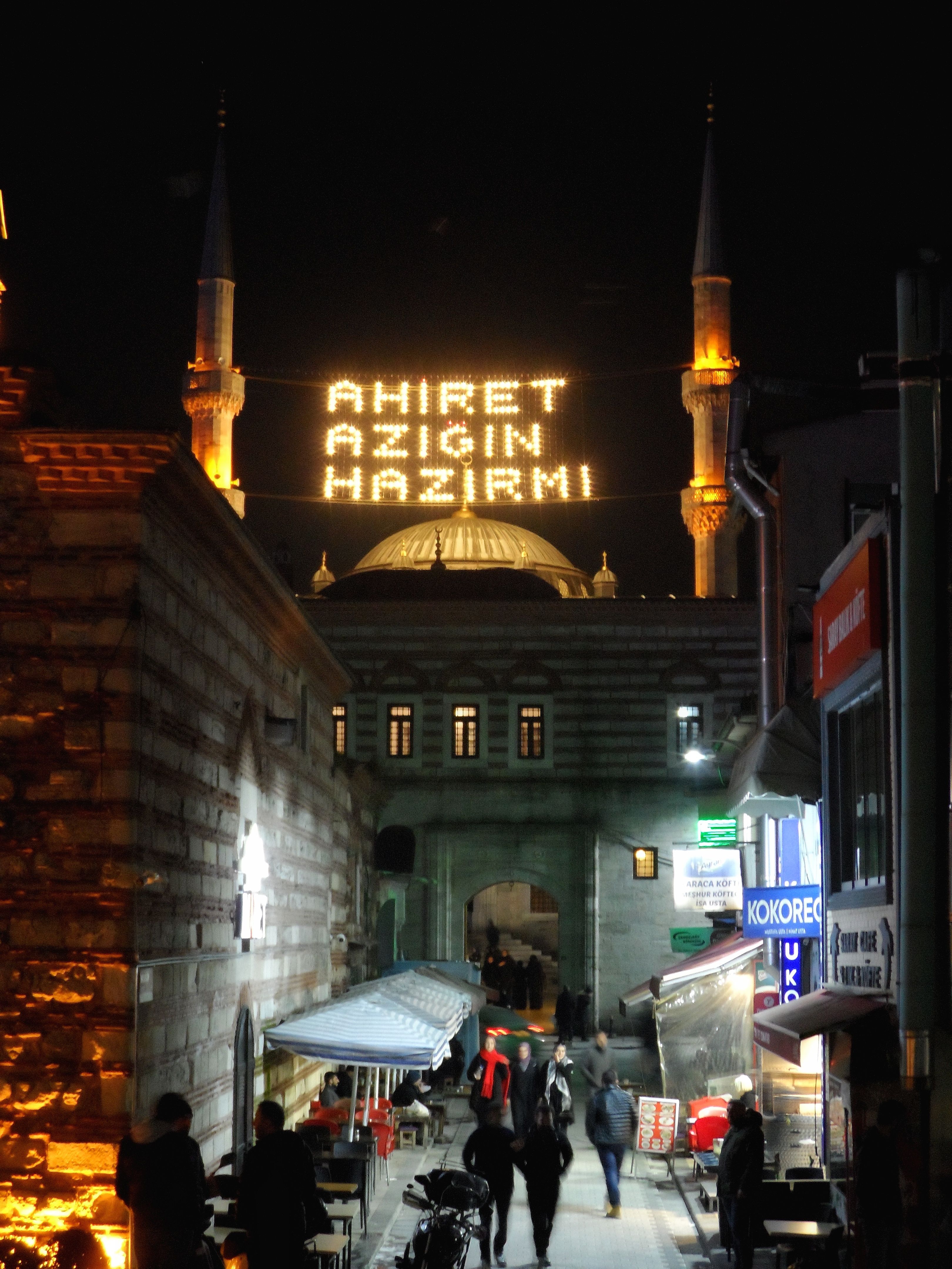 LED Sign Outside a Mosque in Istanbul · Free Stock Photo