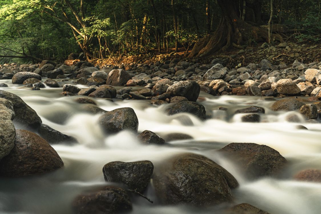 Smooth Stream Rocks Long Exposure of a Rocky Stream · Free Stock Photo