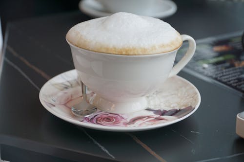 คลังภาพถ่ายฟรี ของ latte macchiato, latteart, กาแฟ