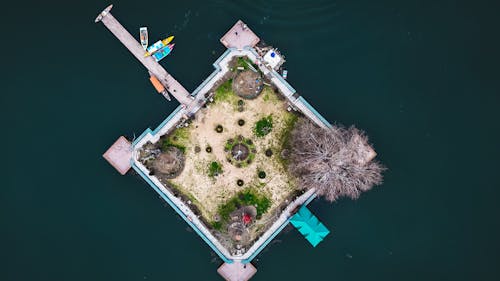 Kostenloses Stock Foto zu aufsicht, baum, boote