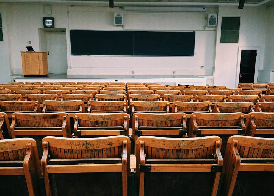 auditorium, benches, chairs