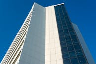 White Facade with Square Panels