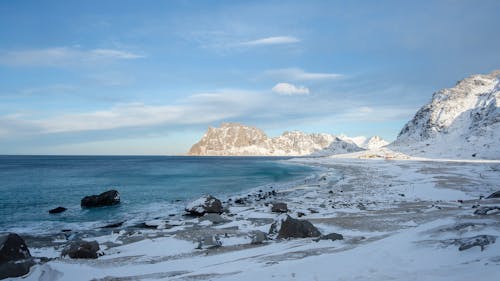Δωρεάν στοκ φωτογραφιών με αρκτική παραλία, βουνά, βουνό