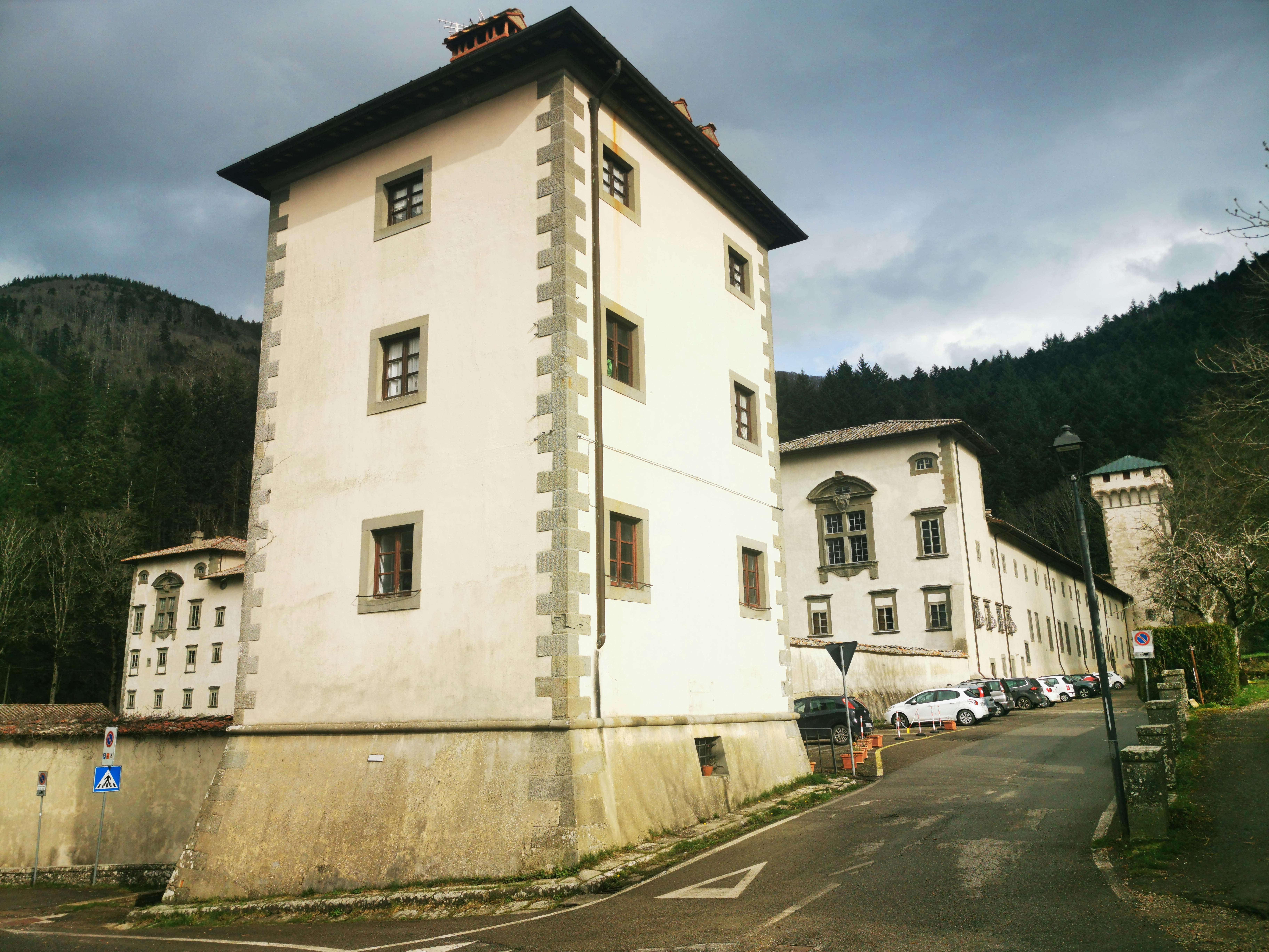 View of the Vallombrosa Abbey in the Comune of Reggello in Tuscany, Italy 