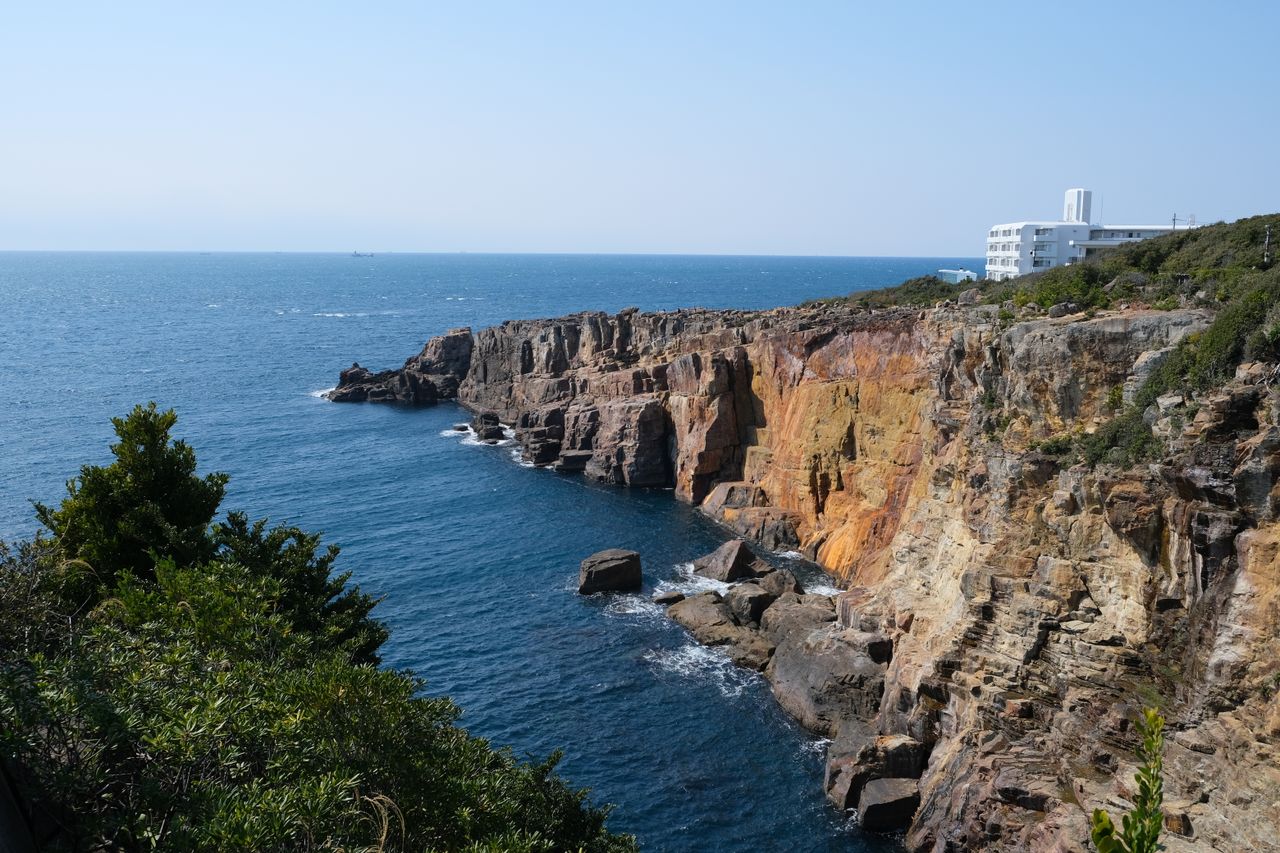 Sandanbeki cliffs in Shirahama, Wakayama