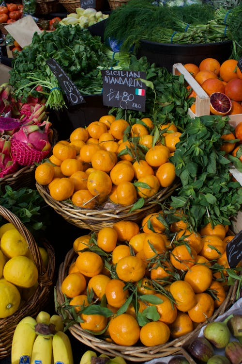 オレンジ, キャベツ, スーパーマーケットの無料の写真素材