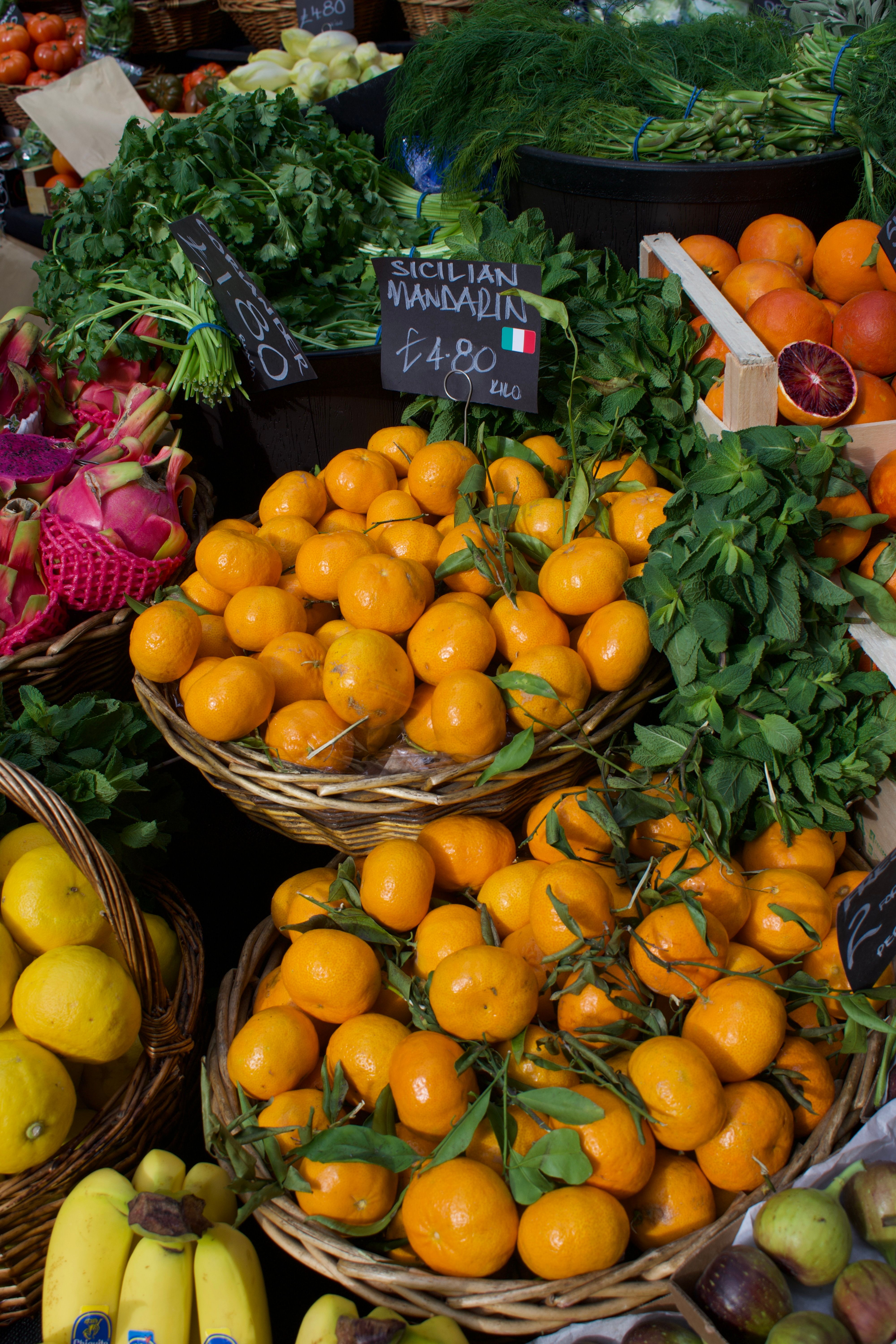 Produce Types A fruit and vegetable stand with many different types of produce · Free ...