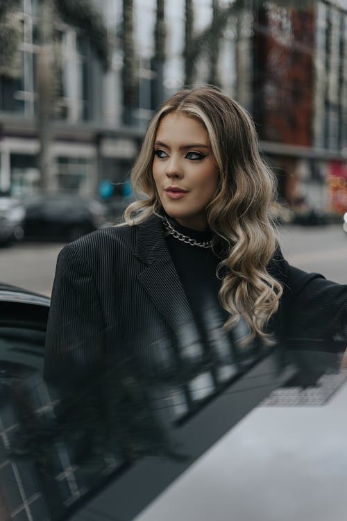 Blonde Woman with Long Hair