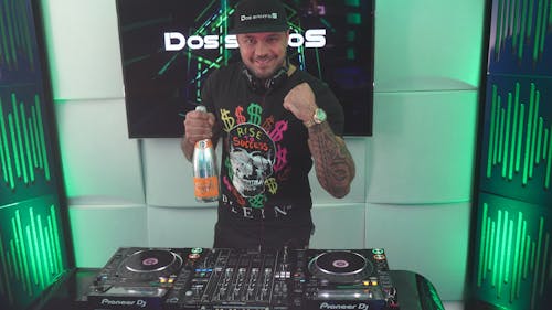 DJ WITH CHAMPAIGN BOTTLE