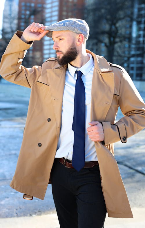 Fotos de stock gratuitas de abrigo marrón, anticuado, barba