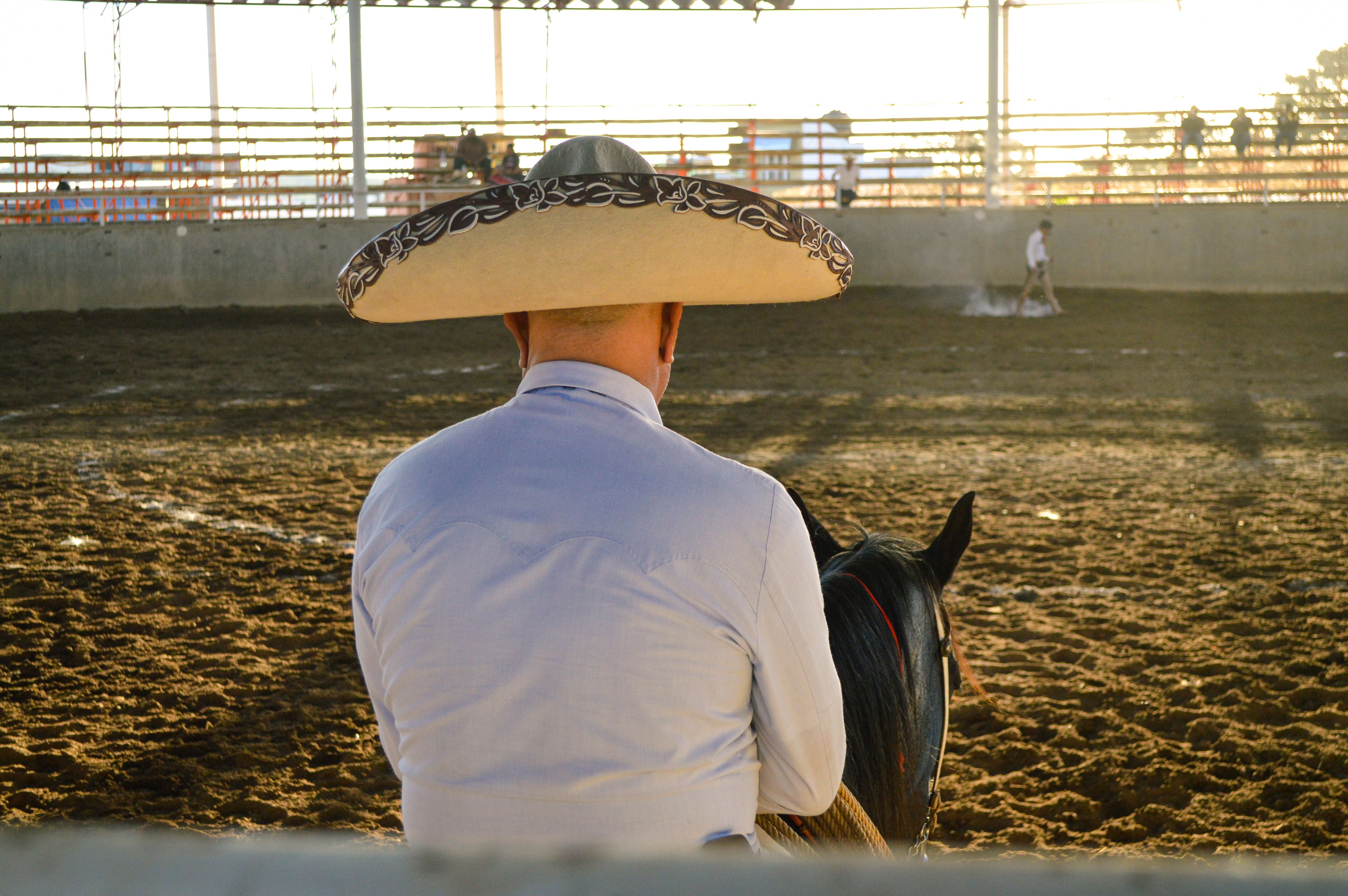 Mexico rural cockfighting venue with local authorities inspecting animal welfare conditions before an event