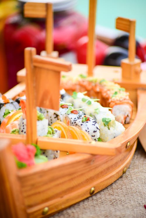 Kostenloses Stock Foto zu essensfotografie, fisch, japanische küche