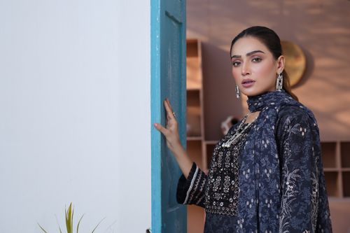 Free Stylish woman in traditional clothing standing by a doorway in Lahore. Stock Photo