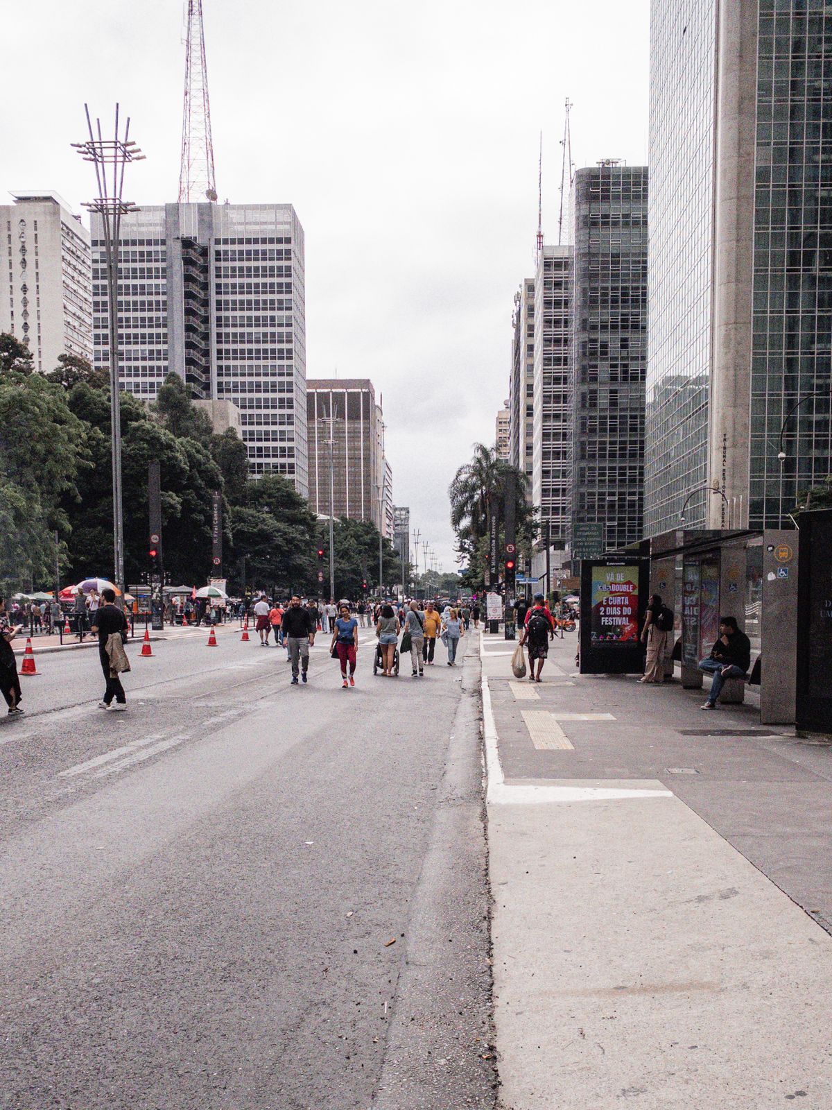 Vista da Avenida Paulista, em São Paulo