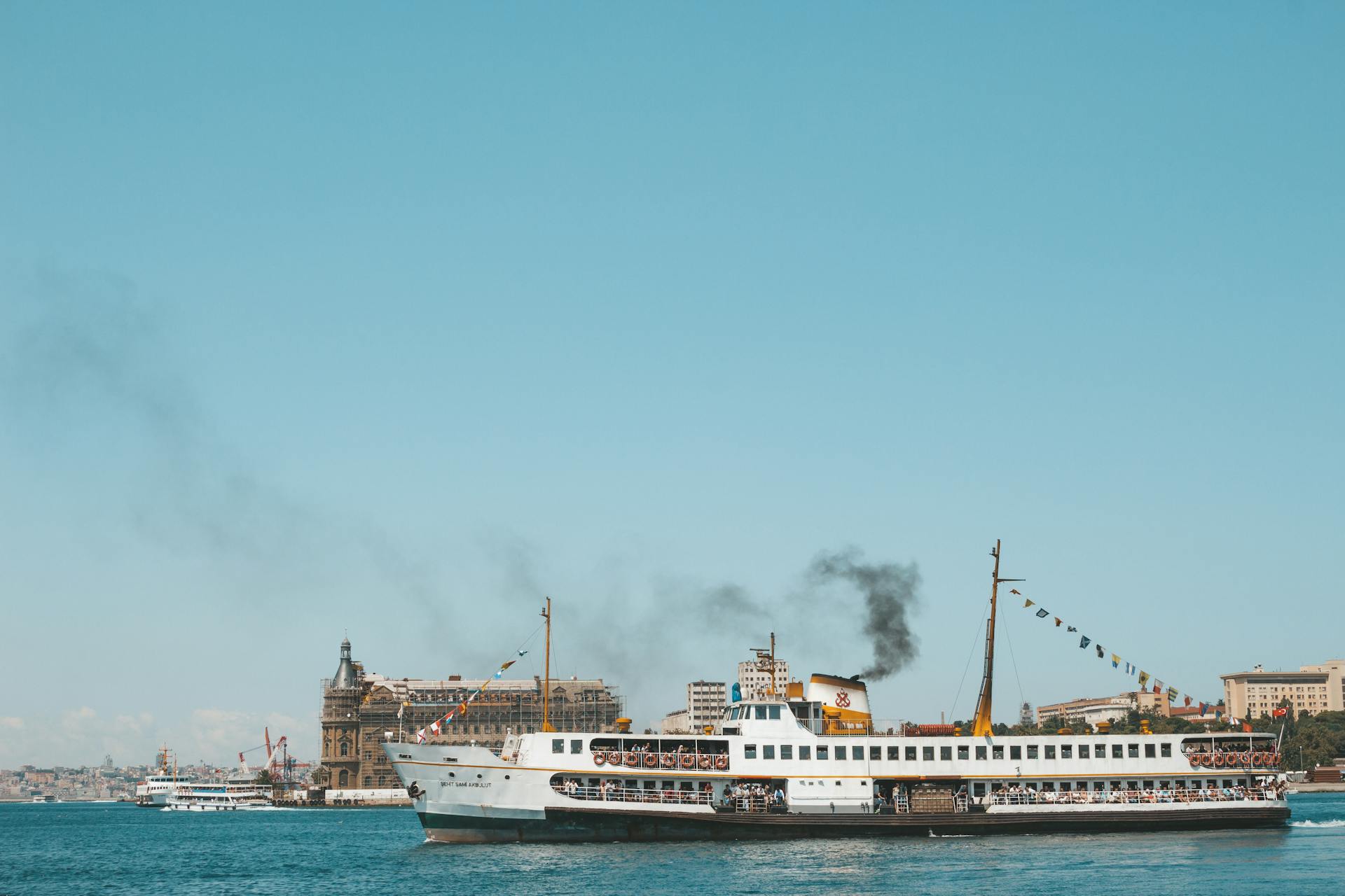 White Ship on Calm Sea