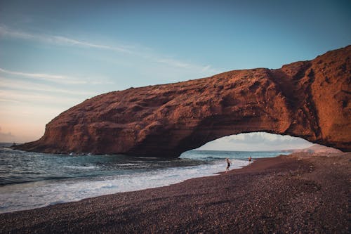 Natural Arch on Lagzira Beach in Morocco