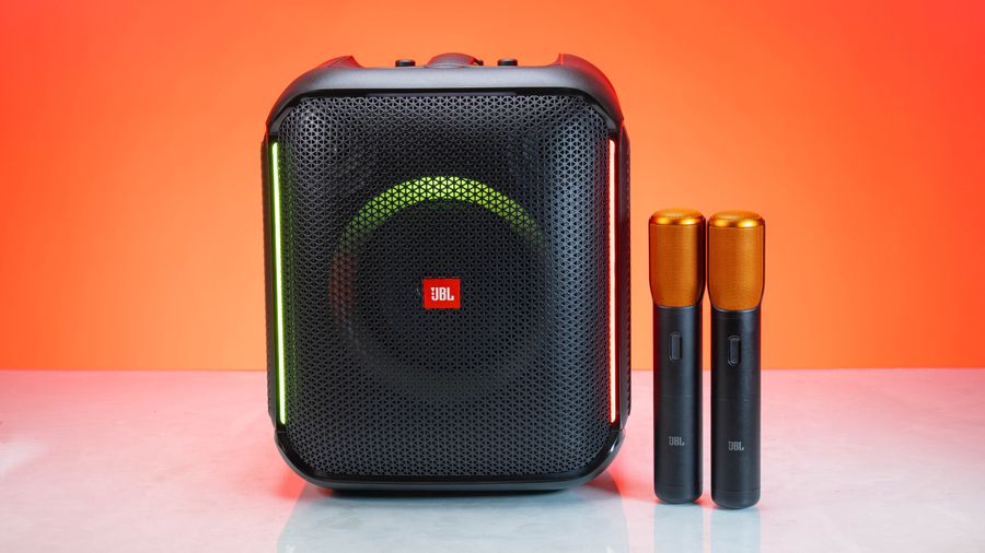 Karaoke speaker with microphones