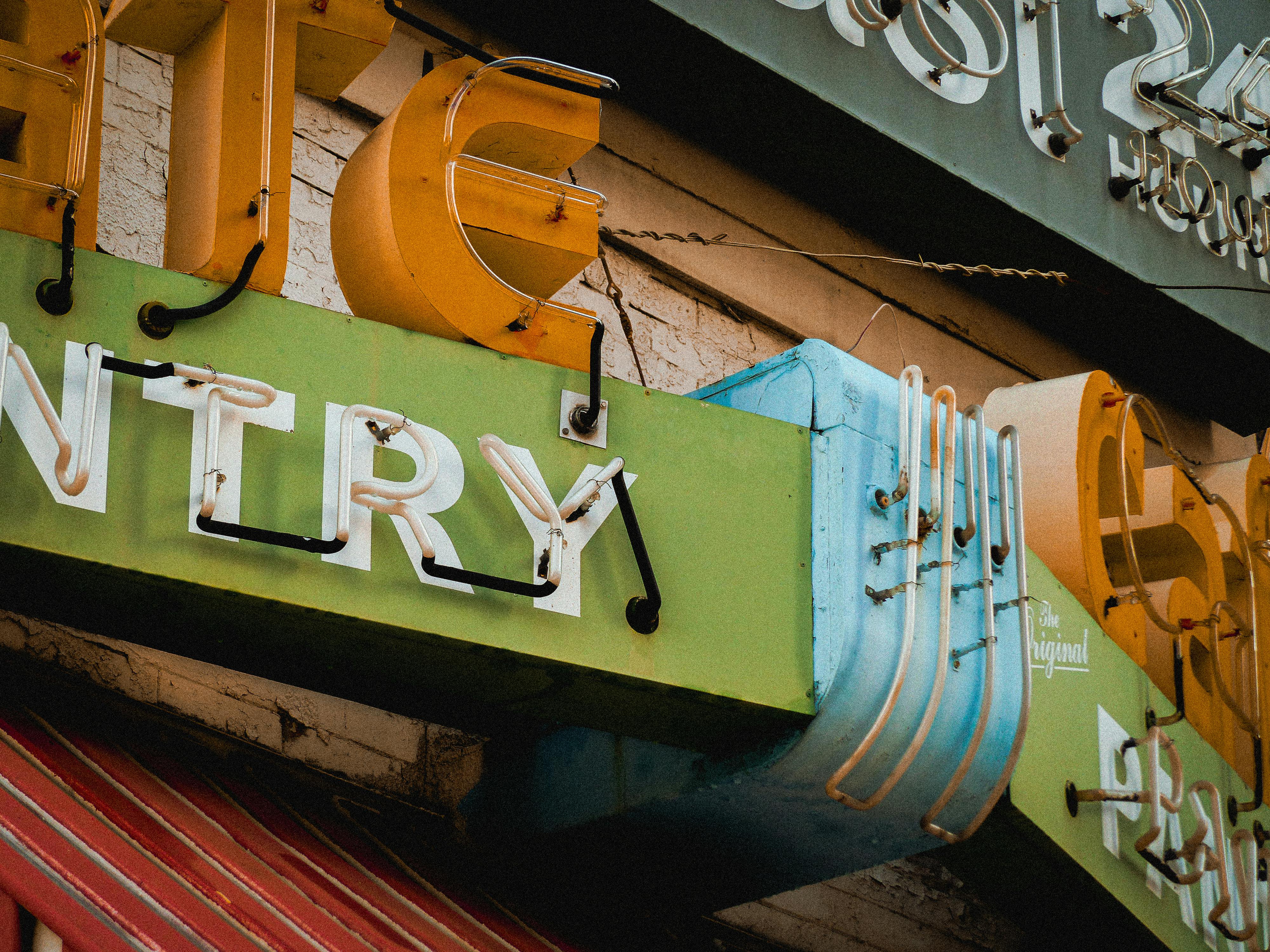 colorful neon on a building