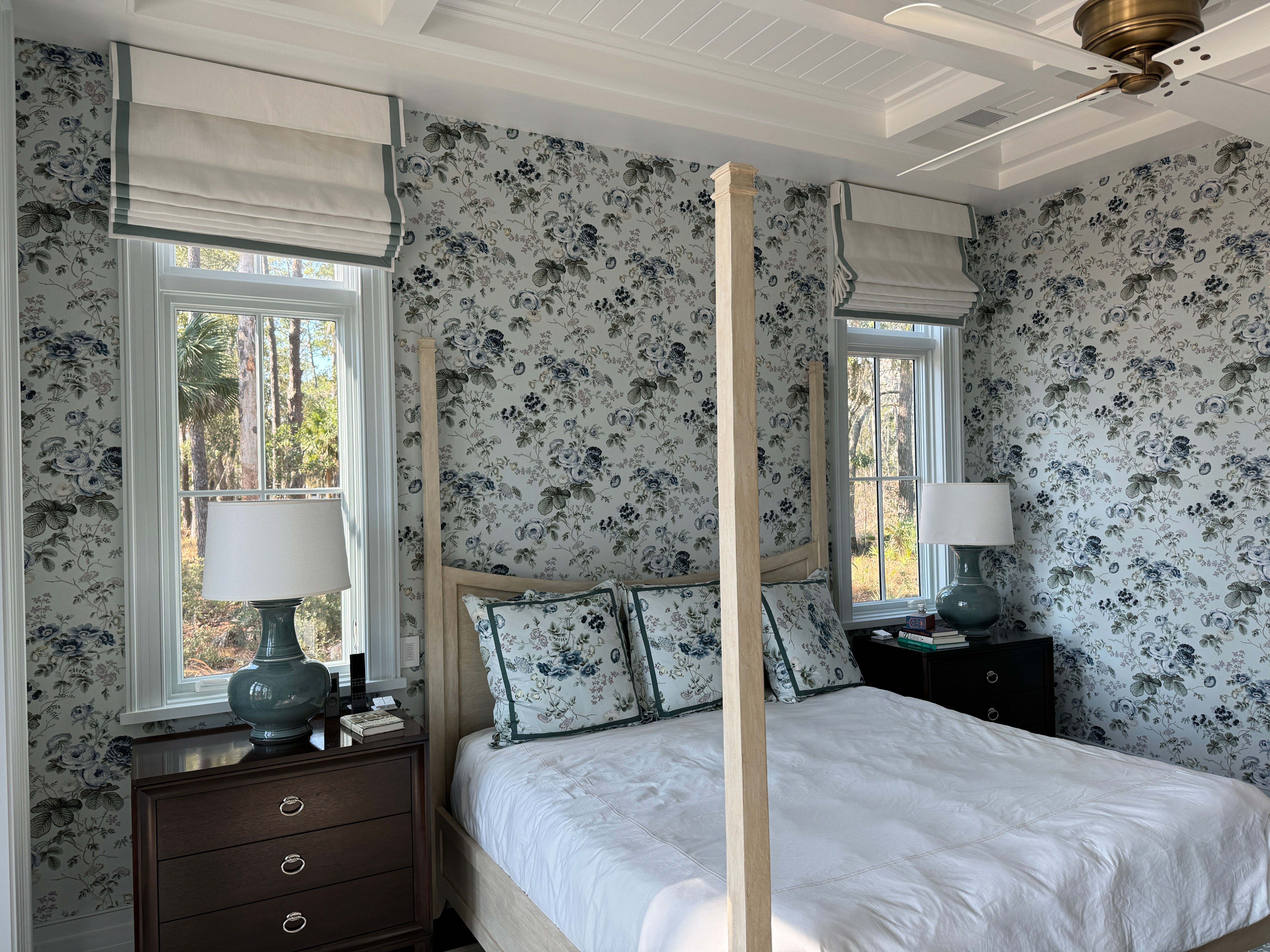 Wallpapering in Manor House — quality trade paint going on in two coats