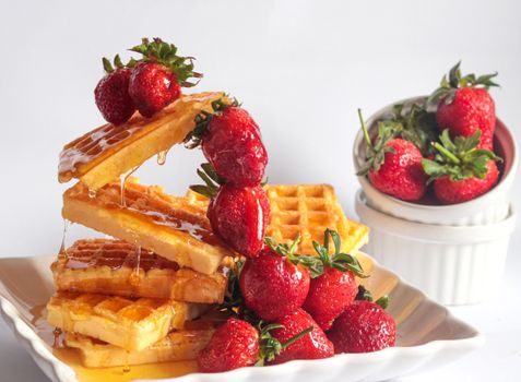 Strawberry Flavored Waffles