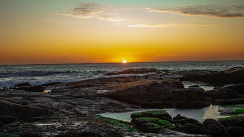 Barren Rocks on Sea Shore