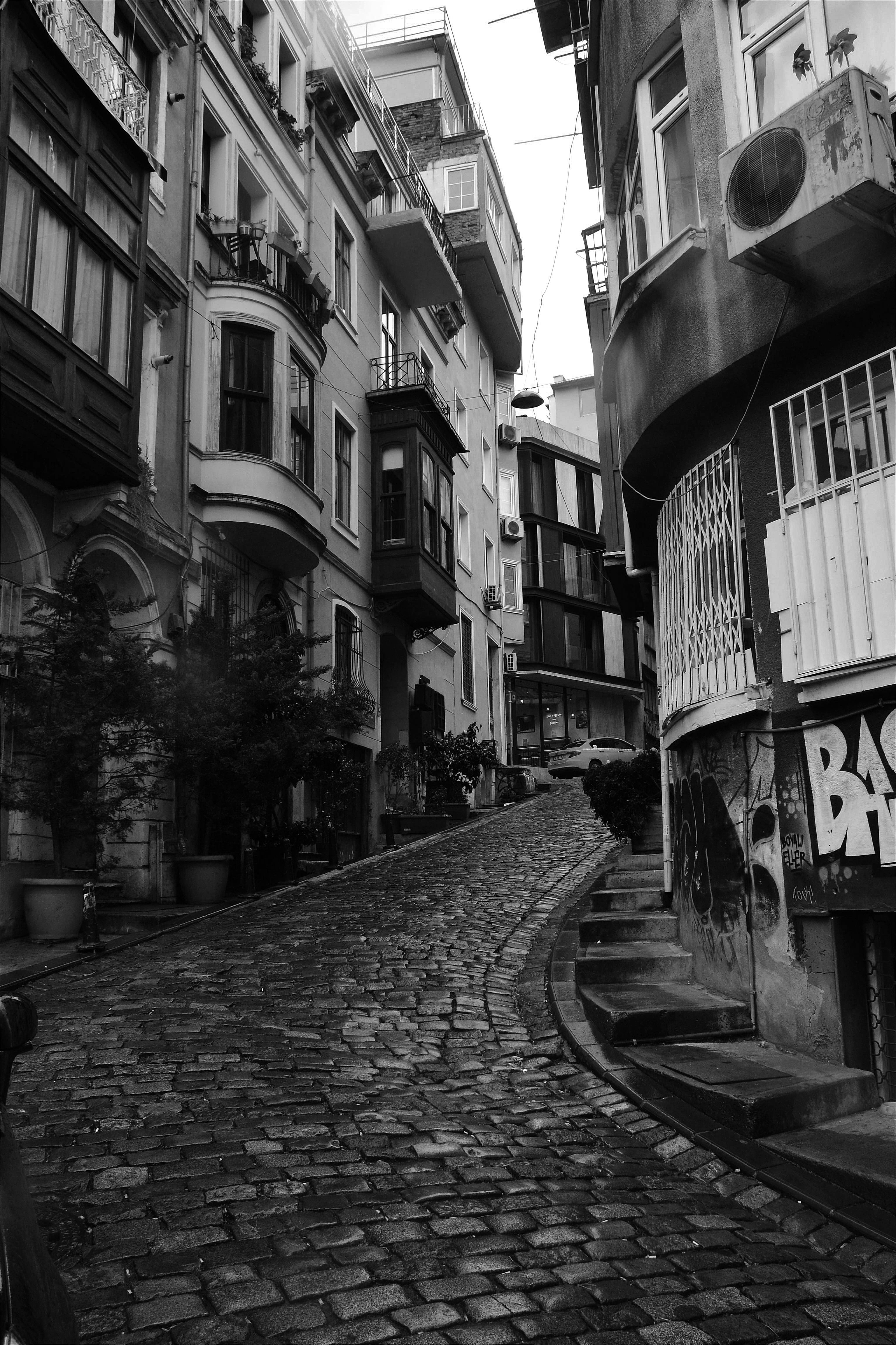 Narrow, Cobblestone Street in Istanbul · Free Stock Photo