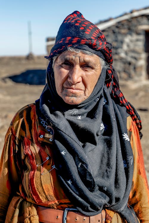 Anatolian woman with local tattoos on her face