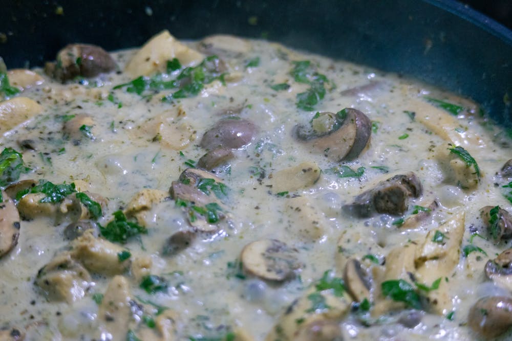 Creamy Garlic Mushroom Cavatappi