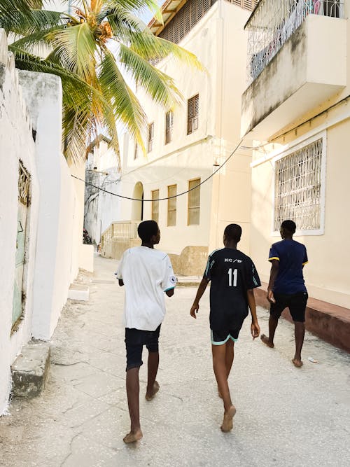 Foto d'estoc gratuïta de adolescents, caminant, carrer