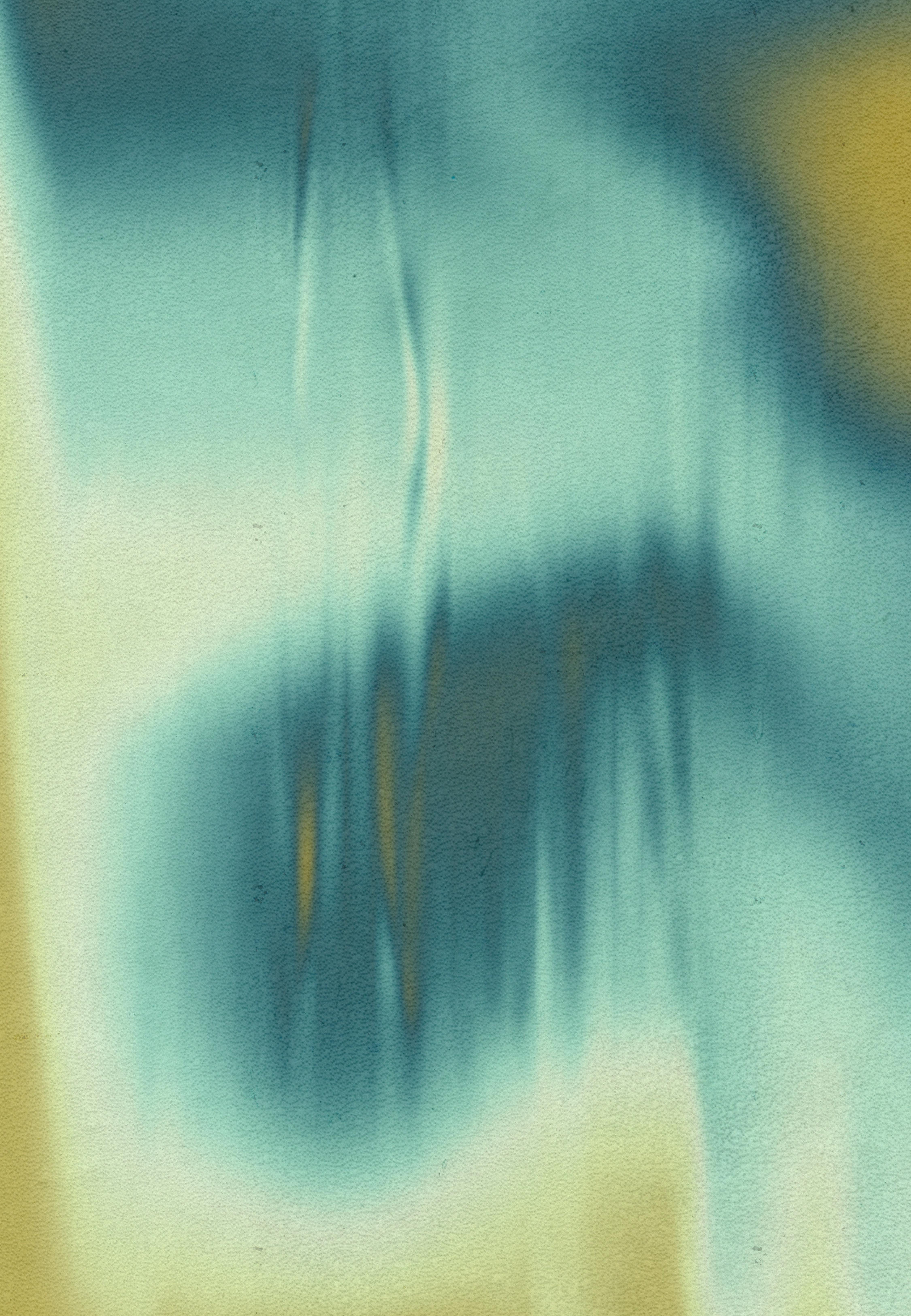 A soothing abstract design with blurred blues and yellows, perfect for wallpapers.