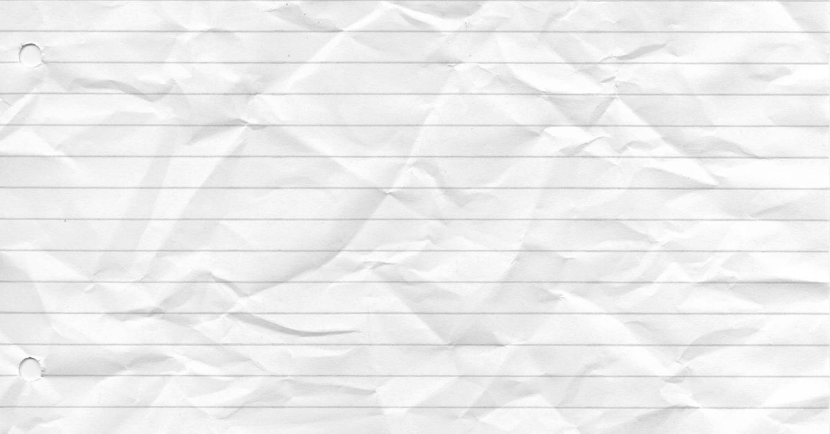 Scronched A Scrunched Lined Paper Sheet · Free Stock Photo